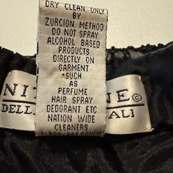 Vintage Niteline Della Roufogali Black Silk Beaded Evening Jacket Size S - Picture 16 of 16